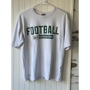 Nike Fit Michigan State Football shirt white and green size Small